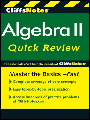 cover image of CliffsNotes Algebra II QuickReview